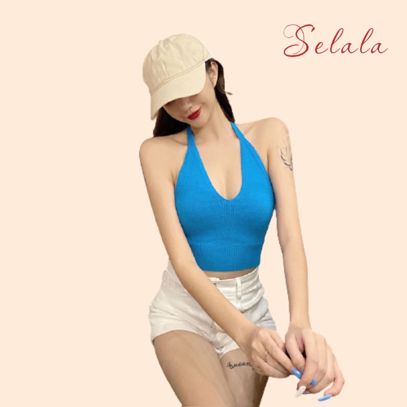 Áo Yếm Nữ Selala Croptop Co Giãn Thoáng Mát Cực Sành Điệu BS05