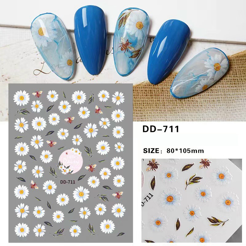 Nail Sticker MIAN_Stick dán móng các mẫu Hoa 3D , quả