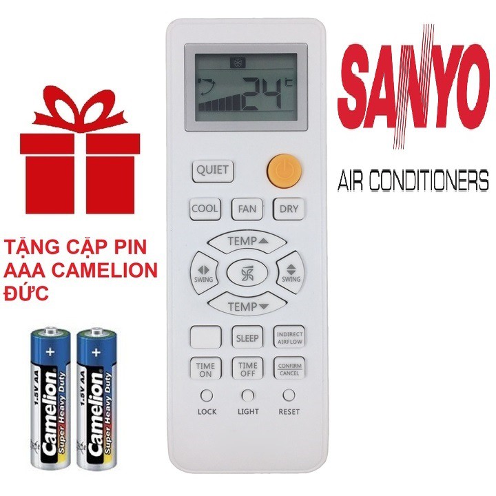 Remote máy lạnh SANYO mẫu 3 - Điều khiển điều hòa SANYO mẫu 3