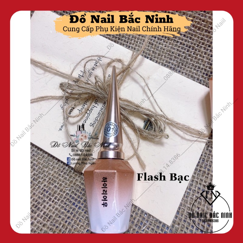 [Mã INCUBACK0608 hoàn 15K xu đơn 50K] Nhũ Flash Nail Siêu Sáng 2 Màu Hot , Nhũ Flat Vàng & Bạc