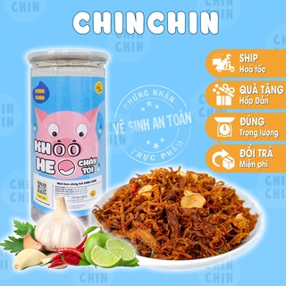 Khô heo cháy tỏi handmade 300g ChinChin, thịt lợn khô giả bò đồ ăn vặt Hà Nội giao hàng hoả tốc trong 1h