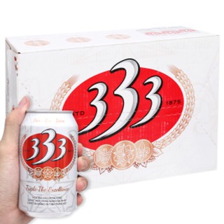 Thùng 24 lon bia 333 330ml HSD 18/9/2021