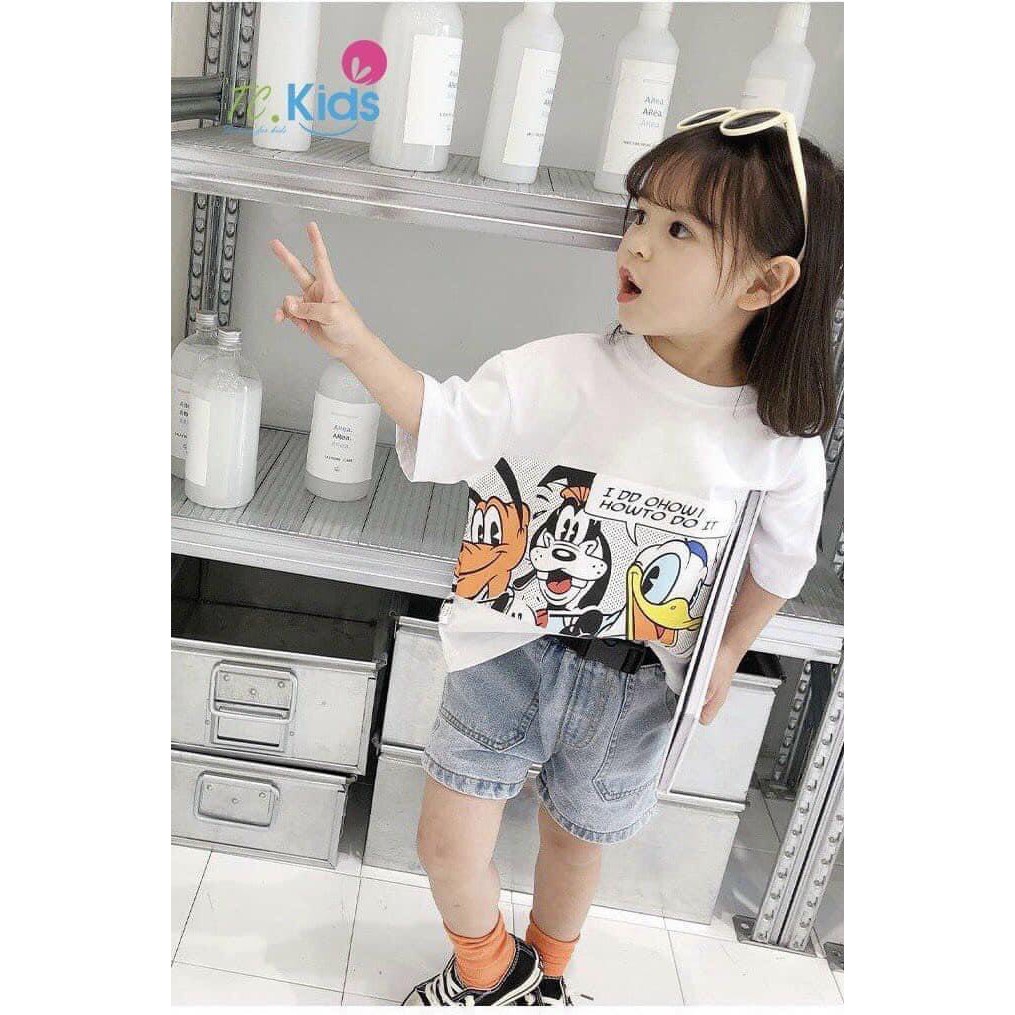 Set Bộ 2CT Áo Phông Disney Phối Quần Jean Lửng Cho Bé 8-20Kg V290 - NamKidShop