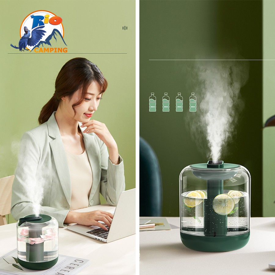 Máy phun sương Nano, tạo ẩm, khuếch tán xông tinh dầu để bàn thế hệ mới