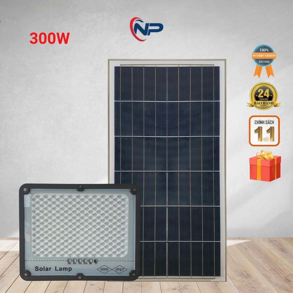 Đèn Năng Lượng Mặt Trời,Đèn Led Chống Lóa 300W Hiển Thị Phần Trăm Pin Khung Nhôm Có Điều Khiển, Chống Nước IP67