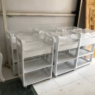 Kệ spa , xe đẩy gỗ 3 tầng spa
