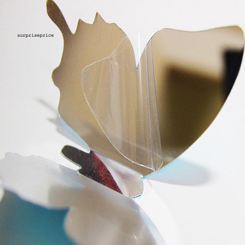 Set 12 Miếng Dán Tường Hình Bướm 3d Xinh Xắn