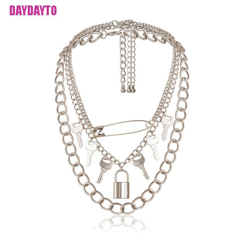 Vòng Cổ Choker Mặt Hình Chìa Khóa Thiên Thần Phong Cách Gothic Punk Hip Hop