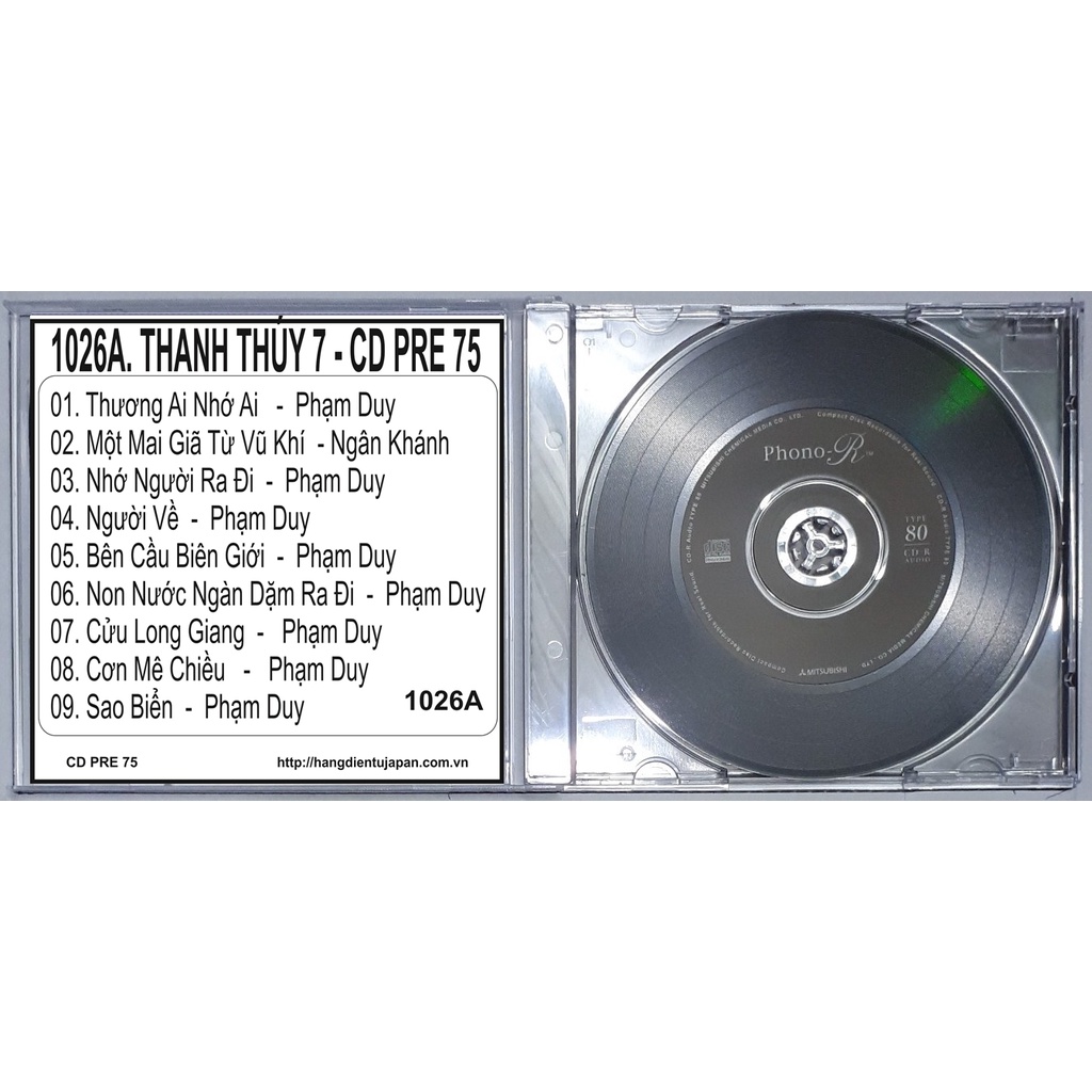 BỘ 4 CD THANH THÚY - CD PRE 75 ( 1026A - 1027B )