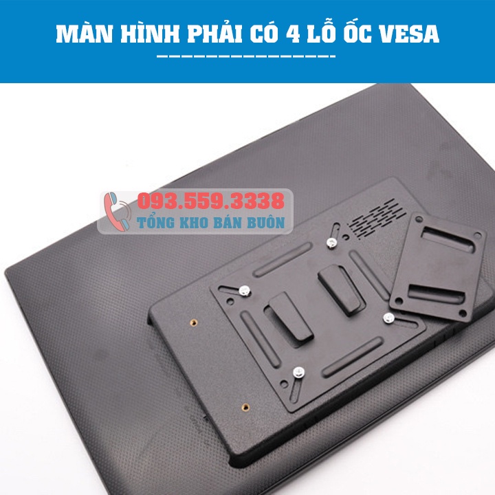 Giá Treo Màn Hình Máy Tính N2 14 - 24 - 27 - 32 Inch Sát Tường 1 Cm - Giá Treo Tivi Siêu Sát Tường