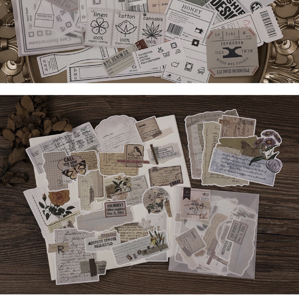 Bộ 30 tấm giấy ghi thông điệp trang trí sổ Bullet Journal, nhật ký Taro Stationery