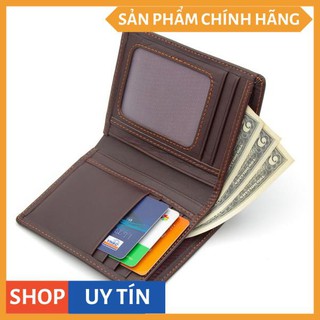 Ví Đứng Da Bò Leather 4U Thời Trang FB185 ( đen - nâu - bò )