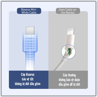 Cáp sạc nhanh Baseus Mini White 1M 2.4A dùng cho iPhone