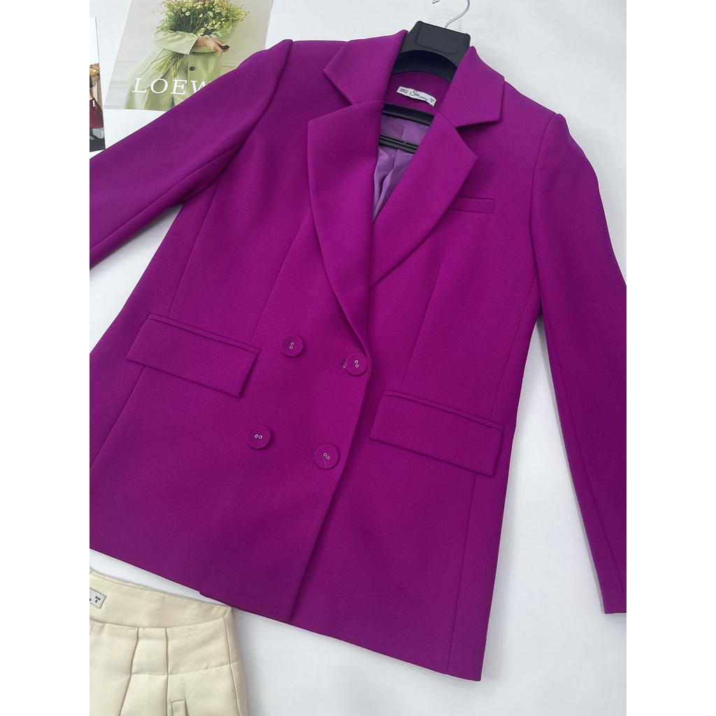 Áo vest tím đậm dài tay AV102-L