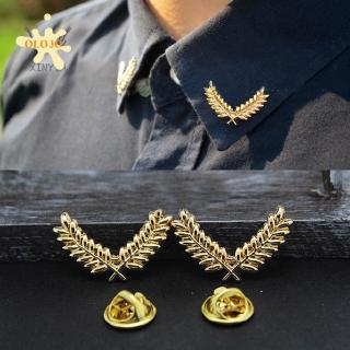 1 Cặp Ghim Cài Áo Hình Lá Vàng Phong Cách Retro