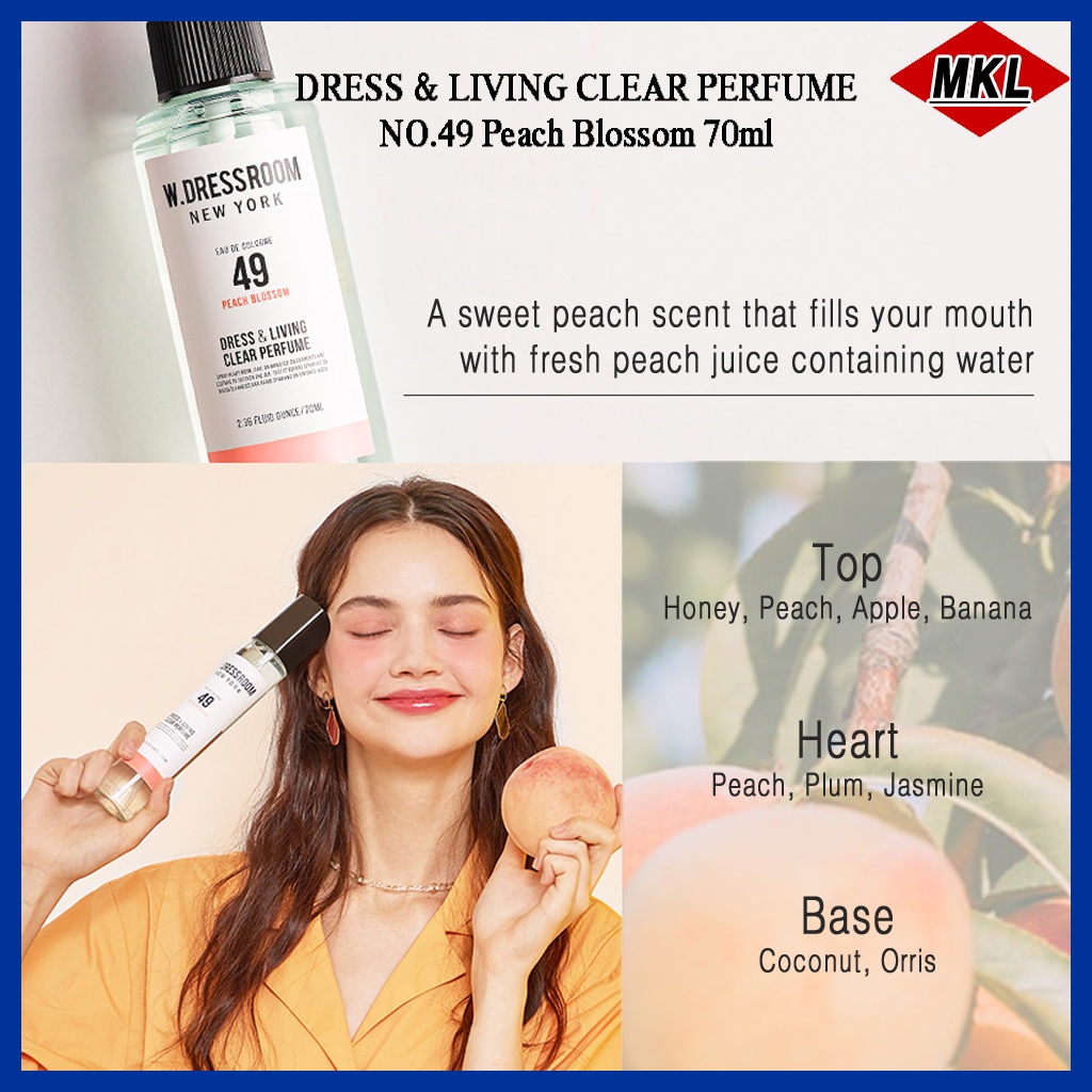 Xịt thơm W.DRESSROOM DRESS & LIVING CLEAR 70ml/ 150ml mùi BTS Jungkook yêu thích