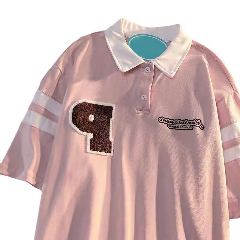 Áo Thun Polo Nam Nữ  Form Rộng Chữ P Vải Dày Mịn Thoáng Mát Thiết Kế Thời Trang Kiểu Dáng Năng Động