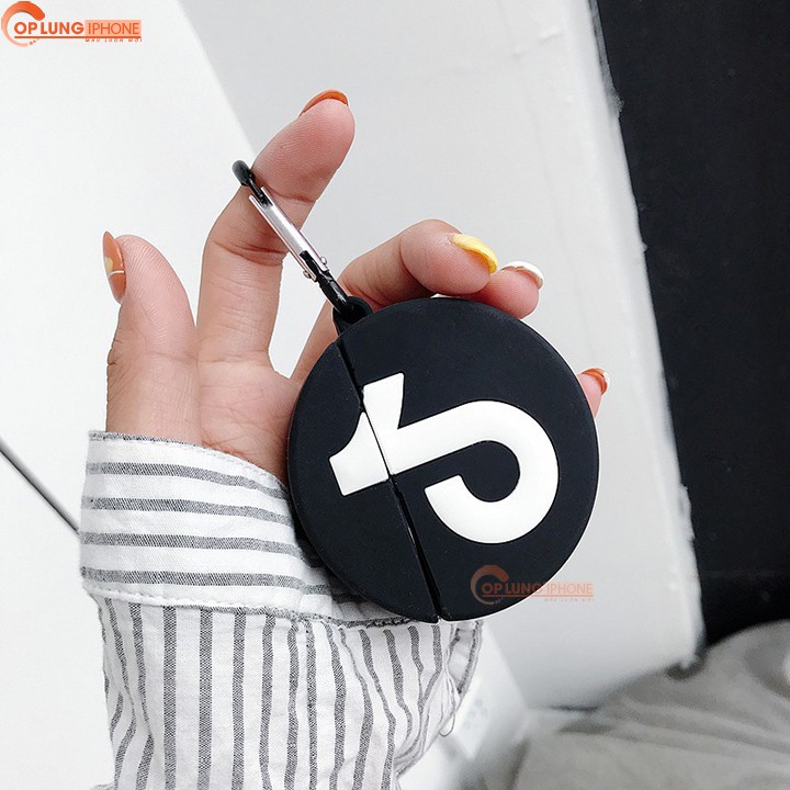 Case airpods Logo Tiktok, Vỏ bao airpod 1 2, inpods 12 silicon đựng tai nghe bluetooth , tai nghe không dây