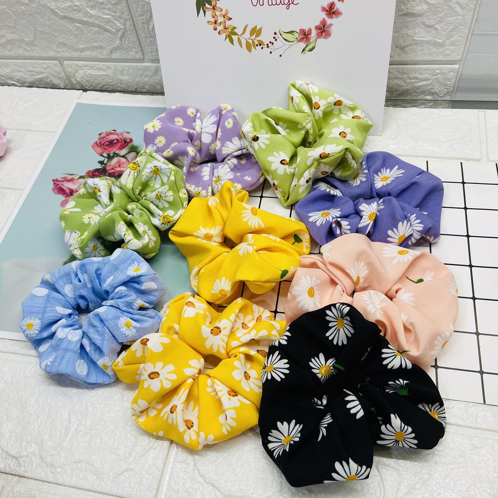 Cột tóc scrunchies nhiều mẫu đáng yêu ngẫu nhiên