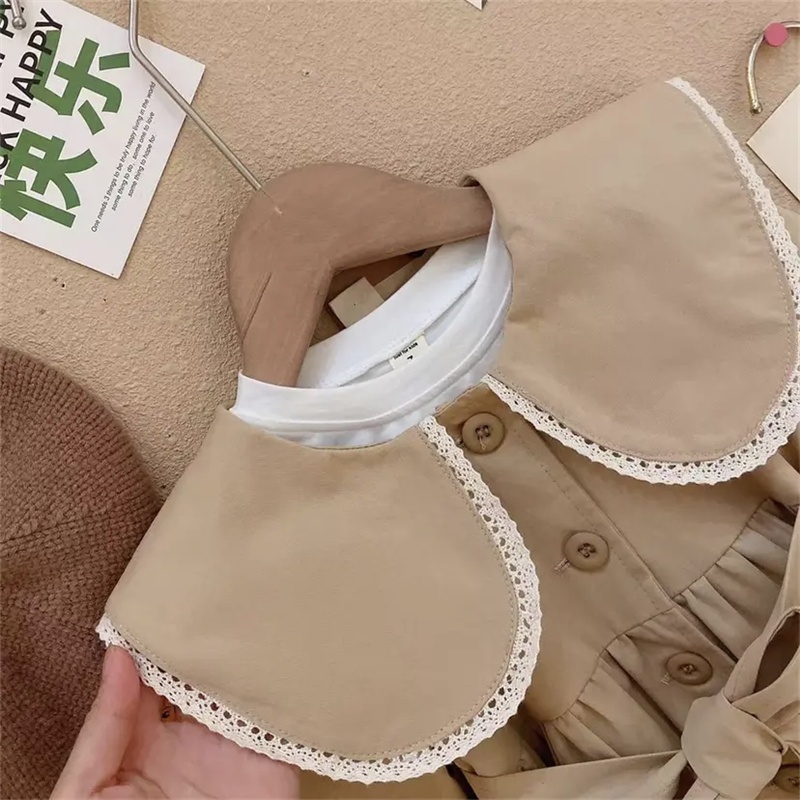 Áo khoác KHAKI cổ bèo lá cho bé gái, phong cách Hàn Quốc, mẫu siêu hot 2022 - Hàng Quảng Châu Loại 1 (Z01)