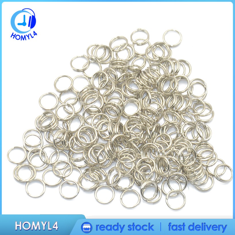 Set 200 khoen móc khóa tròn mạ màu bạc vàng 6mm
