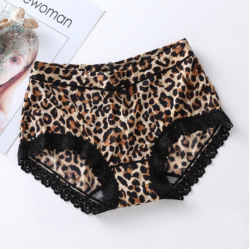 Caitian Underwear Female Ice Silk High Waist Sexy No Trace Breathable Cotton Large Size Silk Ladies Underwear Trip