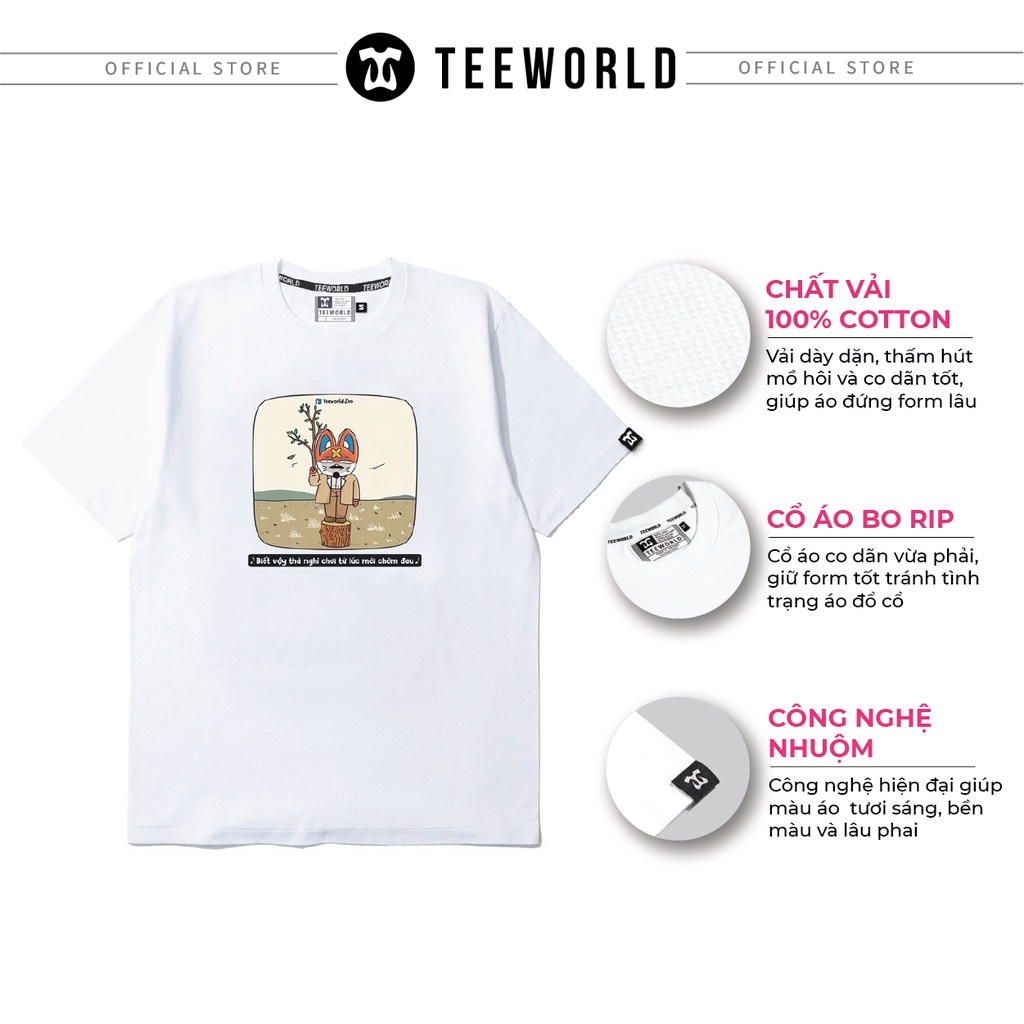 Áo thun Teeworld Xalo Cat x Đen Vâu Version Màu Trắng Nam Nữ Form Rộng Unisex