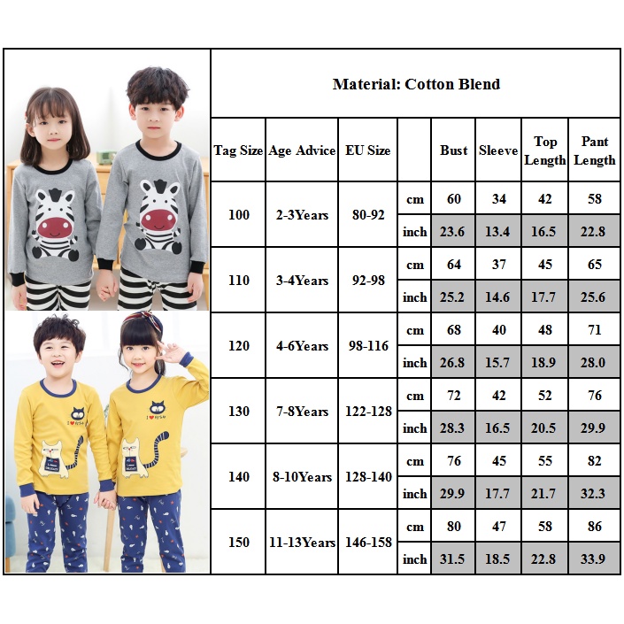 Đồ Ngủ Trẻ Em đồ Ngủ Cotton Baju Tidur Budak Set đồ Ngủ Hoạt Hình Bé Trai đồ Ngủ Trẻ Em