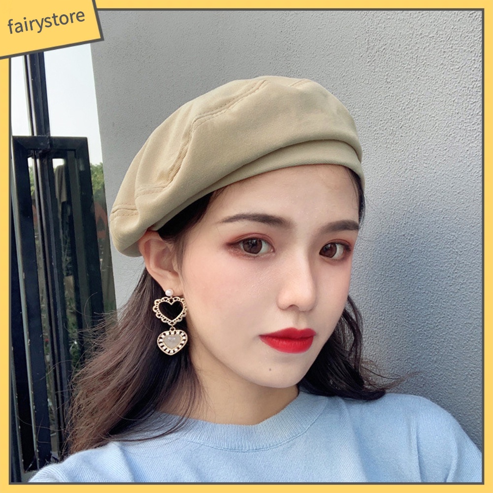 Mũ Beret Màu Trơn Thanh Lịch Cho Nữ