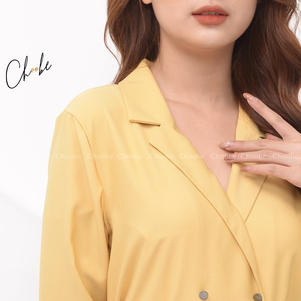 [Mã WABRM4  giảm 15% tối đa 50k đơn 150k] Áo sơ mi nữ Choobe thiết kế form suông sơ mi dài tay cổ vest cao cấp - A25 | BigBuy360 - bigbuy360.vn