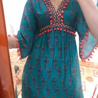 váy boho xanh