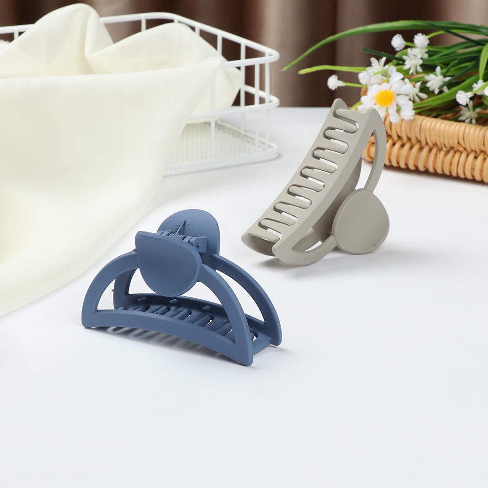 Kẹp tóc nhựa màu trơn thời trang dành cho nữ