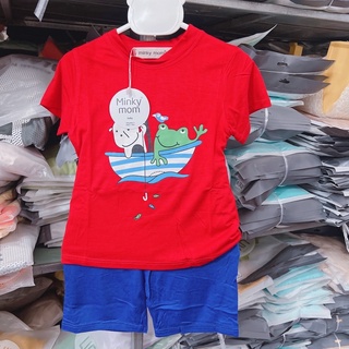 Xả !!! Bộ Cộc Tay Hàng Minky Mom Chất Thun Lạnh Họa Tiết Ếch Đỏ Cho Bé (8-18kg) (1429 ) Shop Phúc Yến