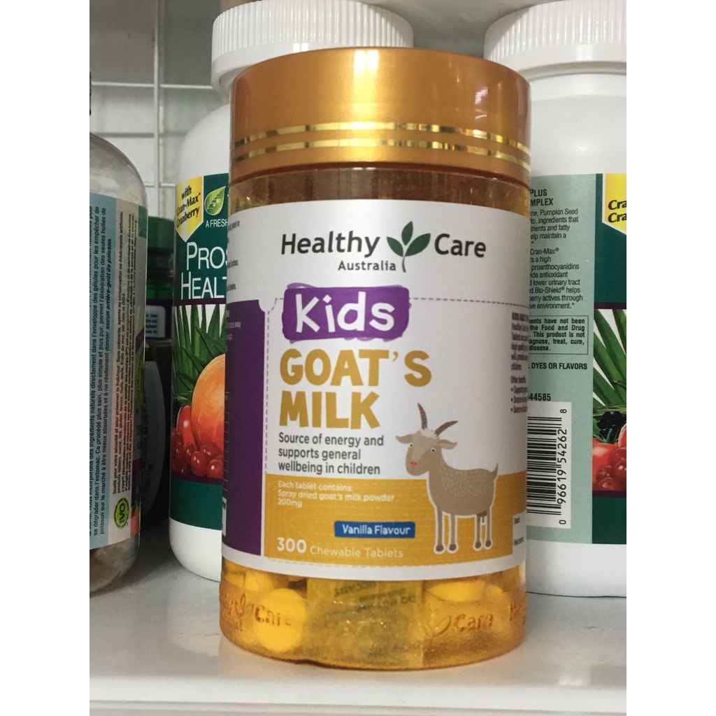 Viên sữa dê cô đặc hương Vani Healthy Care Goat’s Milk 300 Chewable Tablets
