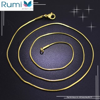 Dây chuyền titan nhuyễn mạ vàng 14k và 24k