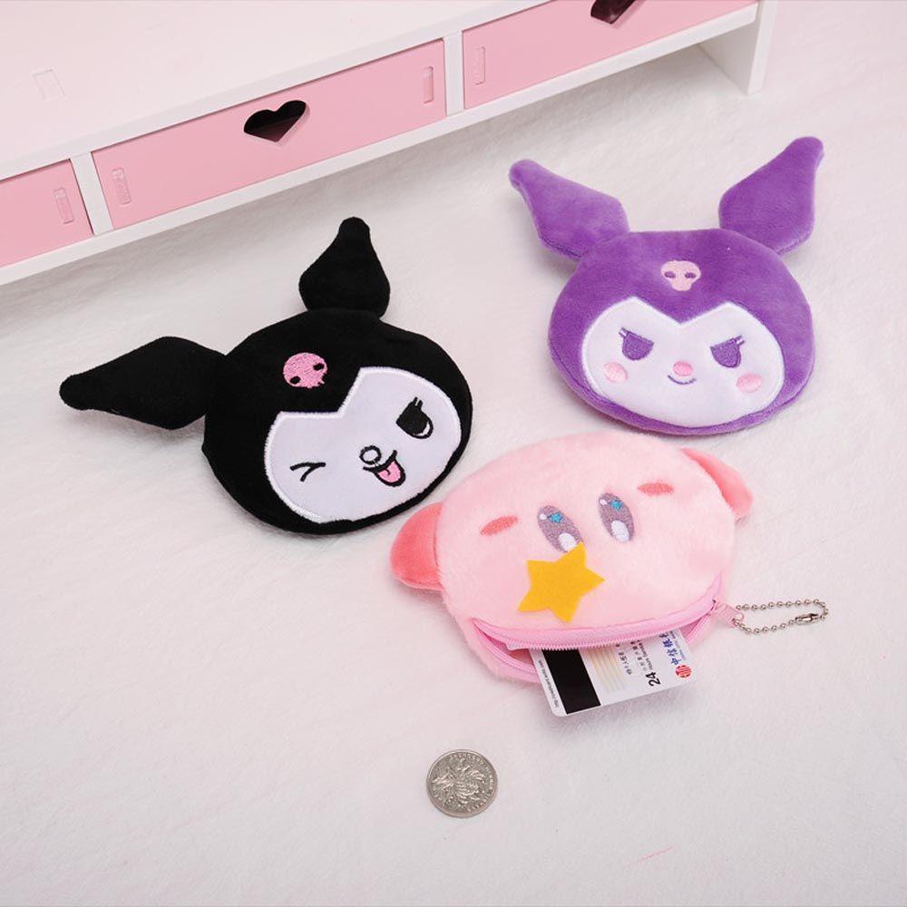 Ví Đựng Tiền Xu Mini Có Khóa Kéo In Họa Tiết Kuromi Kirby Hoạt Hình Dễ Thương Cho Nữ