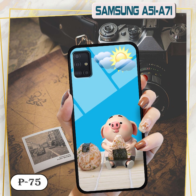 Ốp lưng kính 3D Samsung A51/ A71- hình cute