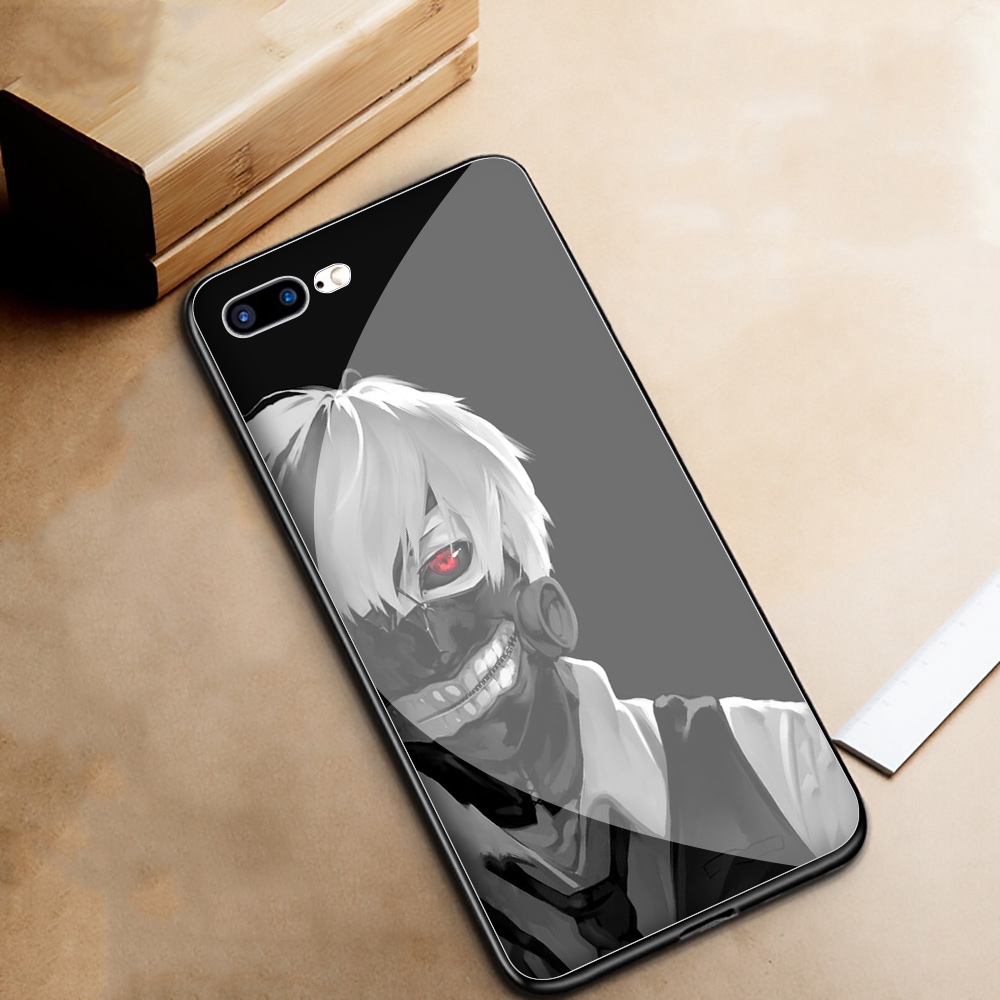 122S Tokyo Ghoul iPhone 11 Pro XS Max XR X 8 7 6 6S Plus TPU Tempered Glass Case