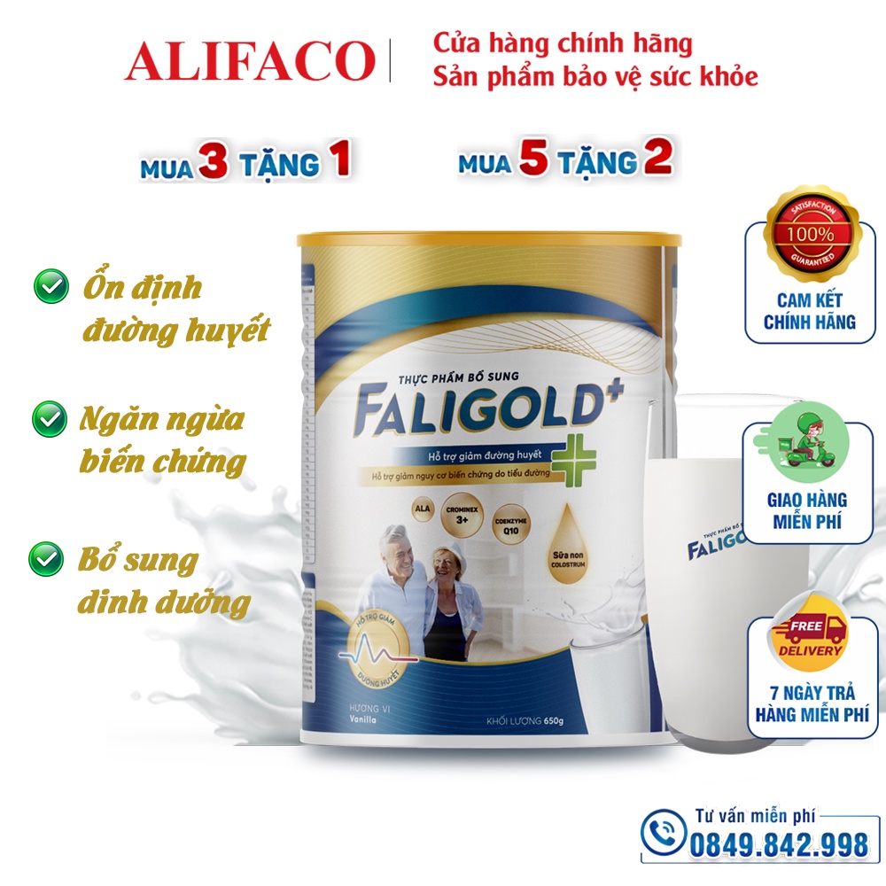FALIGOLD+ Sữa non tiểu đường 650gr - Sữa dinh dưỡng dành cho người tiểu đường