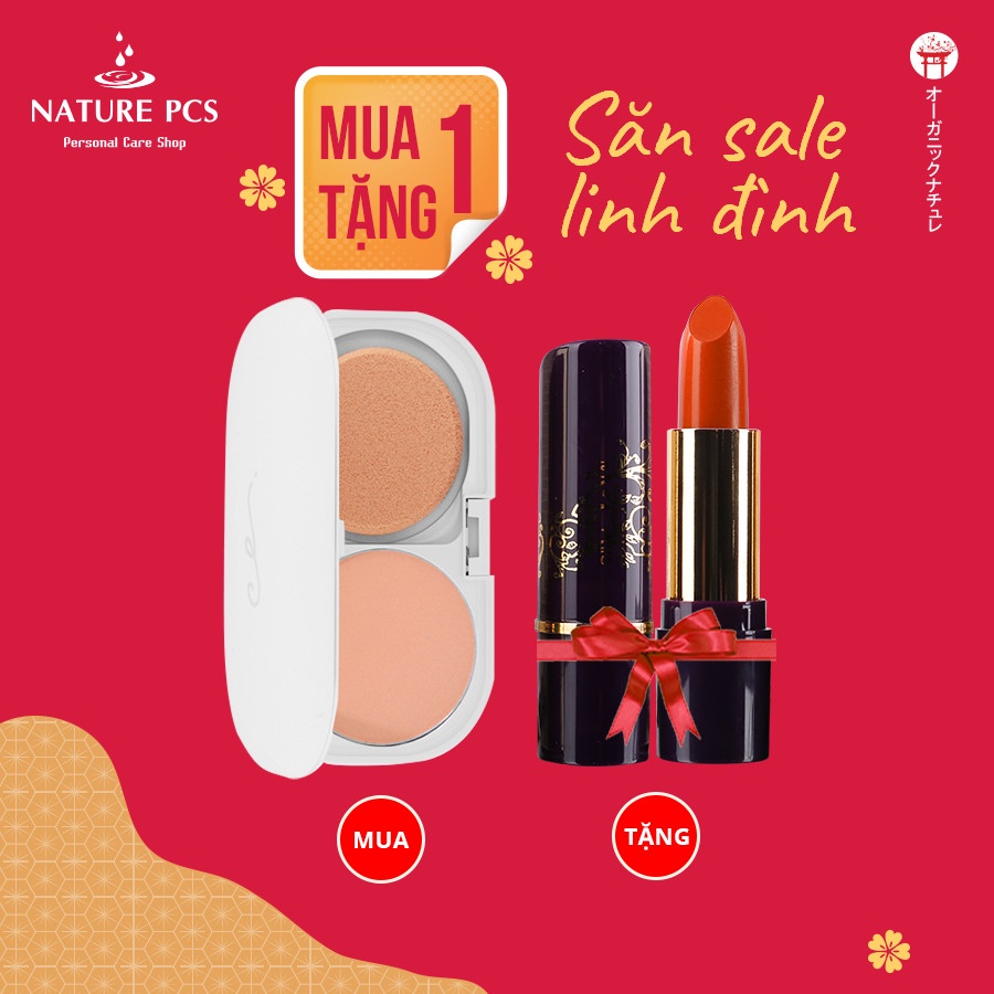 Phấn Nền Naris Ceniciente Uv Cut Foundation TẶNG Son Naris CNC New 3g/1 thỏi