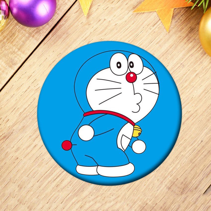 Huy hiệu cài áo in hình DORAEMON CHÚ MÈO MÁY ĐẾN TỪ TƯƠNG LAI