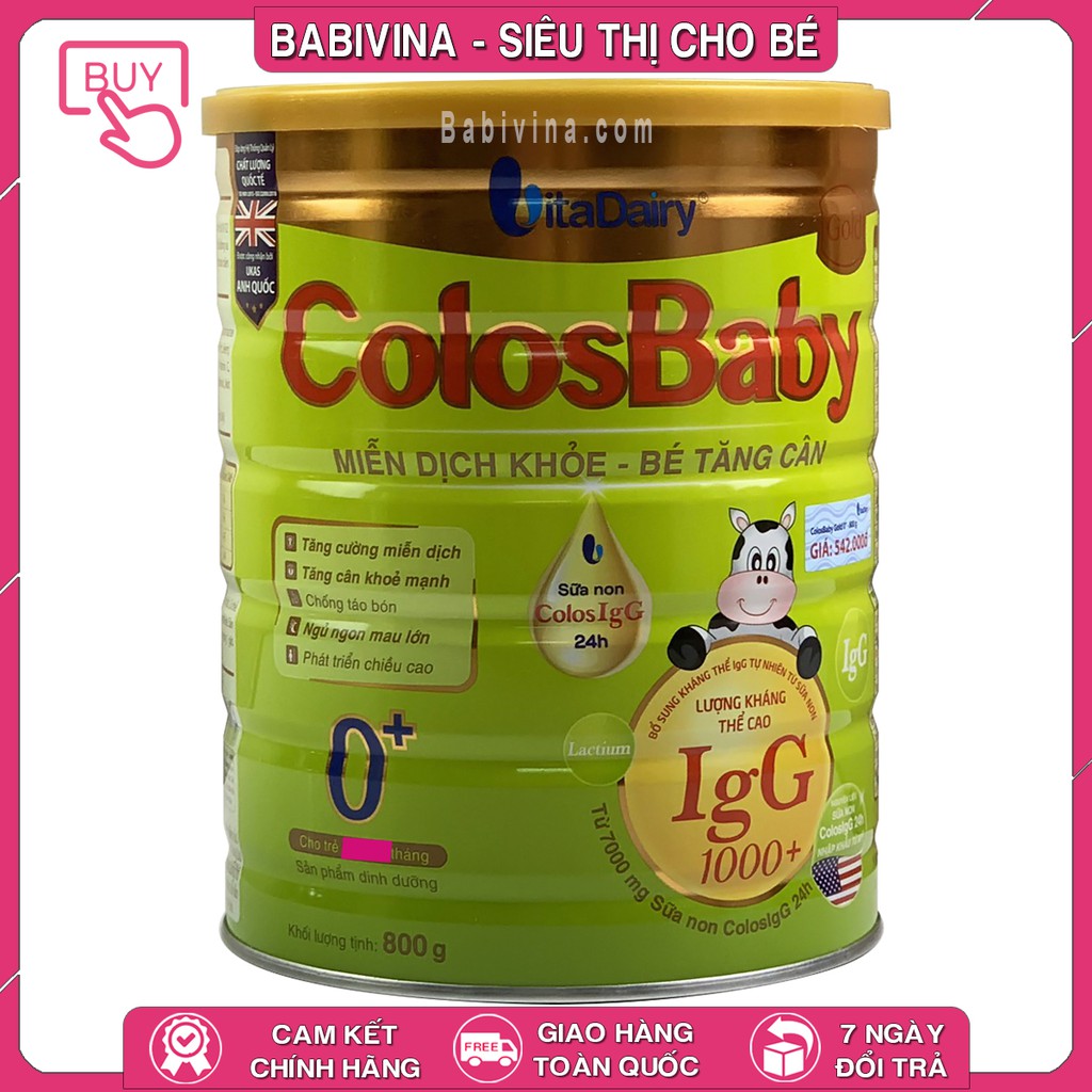 [LẺ GIÁ SỈ] Sữa Colosbaby Gold 0 - 1 - 2 800g | Mua Colosbaby Chính Hãng, Date Mới Nhất, Giá Tốt Nhất Tại Babivina