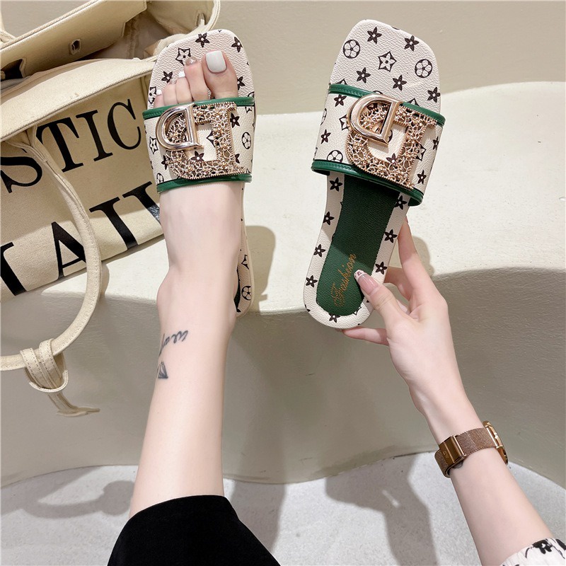 Dép Quai Ngang Thời Trang Nữ Kiểu Dáng Sang Trọng - Dép Đế Nhựa Dẻo Chống Trơn Trợt