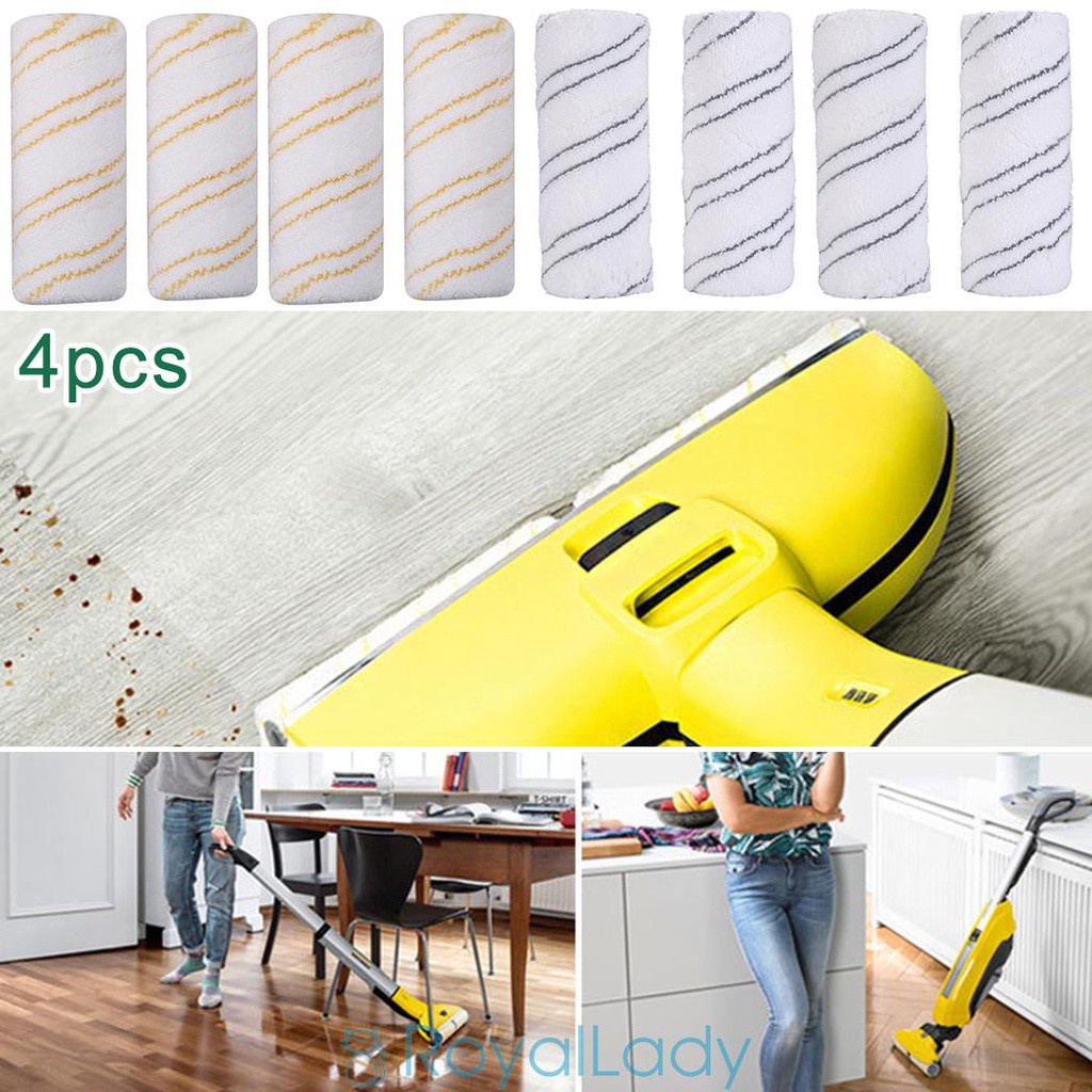 Roll Brush Wet & Dry 4pcs Absorption Cleaner Cordless Floor Microfiber