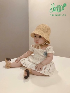 Mũ giả cói cho bé
