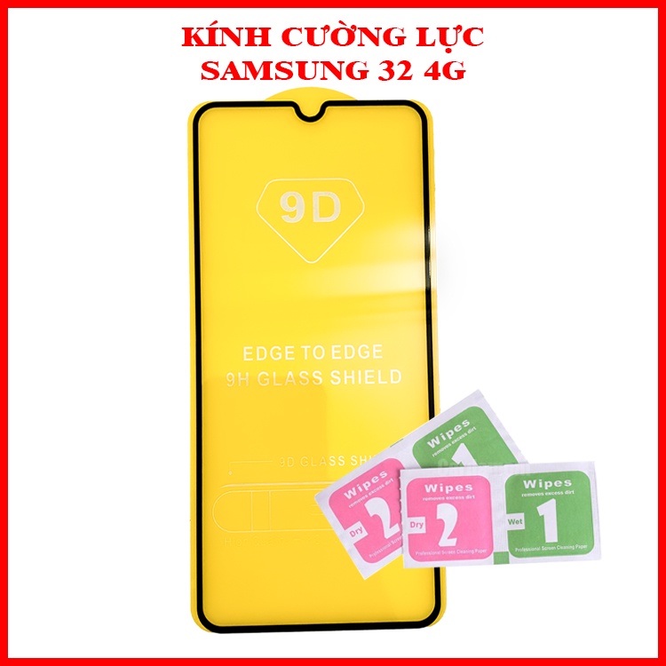 Kính cường lực Samsung A32 4G Full màn hình (Tặng Kèm giấy lau kính), Miếng dán màn hình Samsung A32, Taiyoshop5