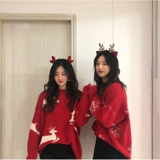 Áo len họa tiết Noel (bông tuyết/tuần lộc)