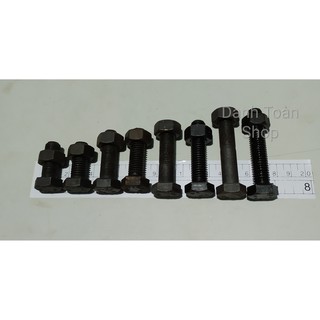 Bu Long M12x30mm, 40mm, 50mm, 60mm Thép Đen Tốt