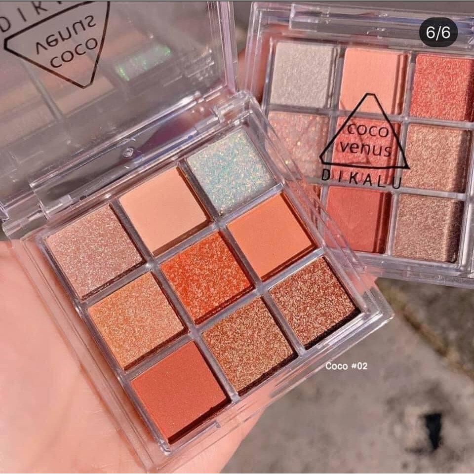 Bảng Phấn Mắt 9 Màu Dikalu Coco Venus
