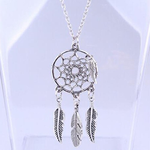 Dây chuyền mặt hình dreamcatcher bạc thời trang cho nữ